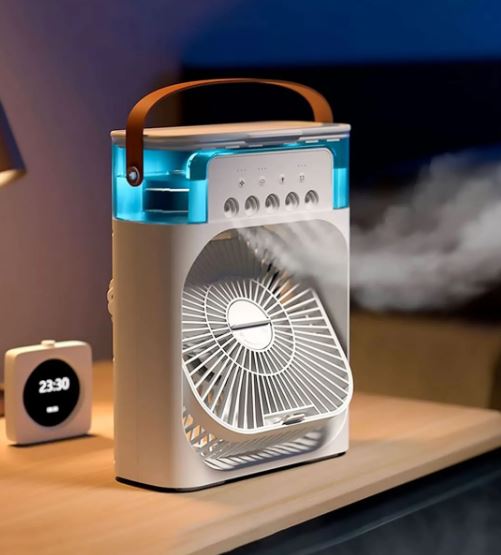 Ventilador Climatizador con pulverizador portátil